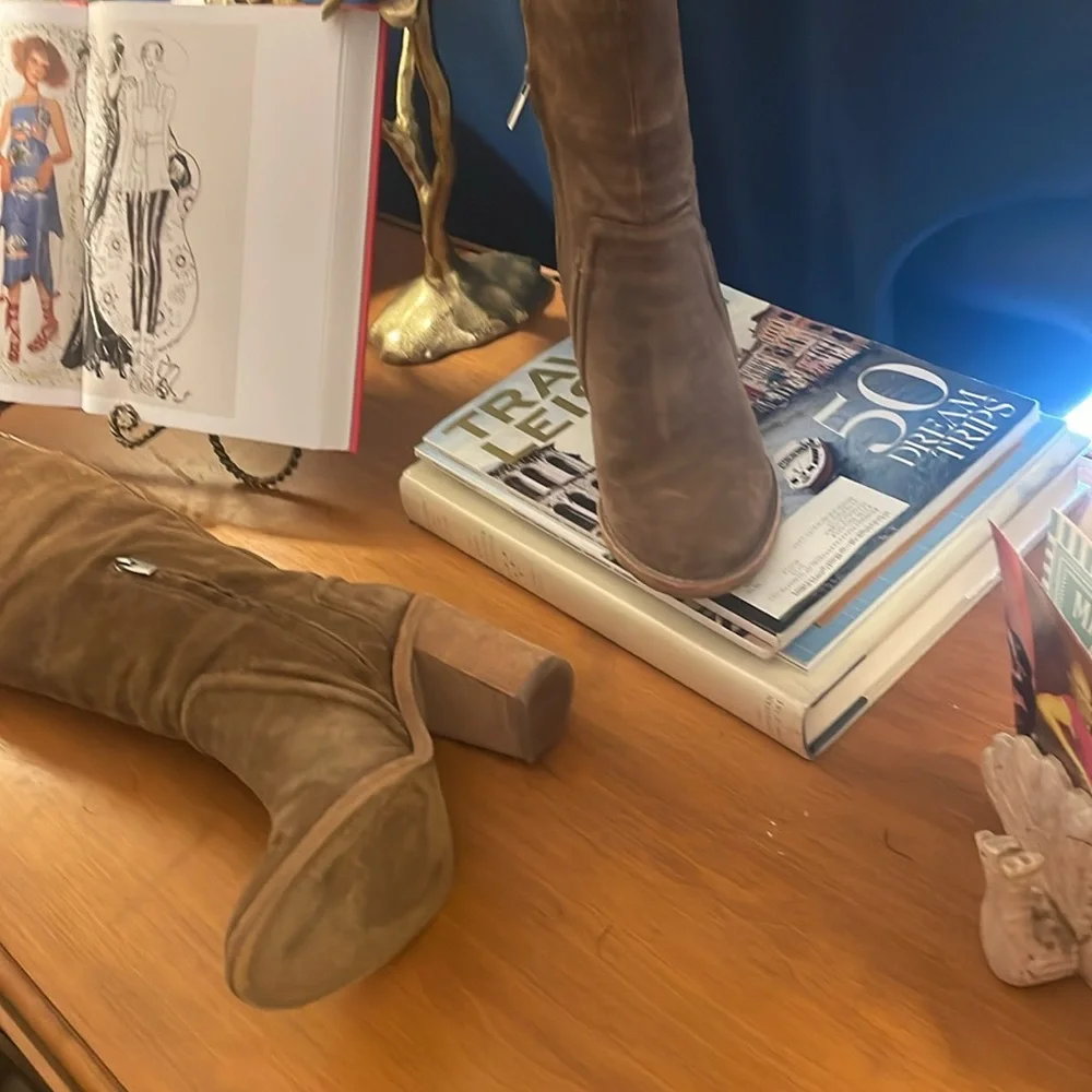 Brown Suede Over-the-Knee Boots
3 1/2 in heel - Picture 3 of 3